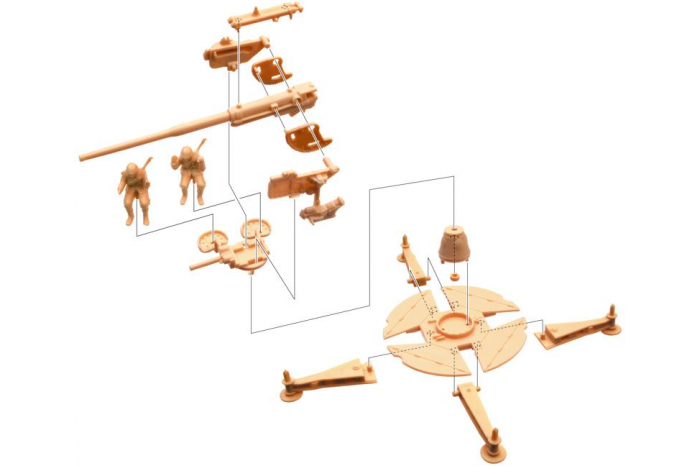 Model Kit figurky 6122 - ITALIAN 90/53 GUN with CREW (1:72)