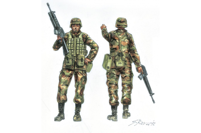 Model Kit figurky 6168 - U.S. Infantry (1980s) (1:72)
