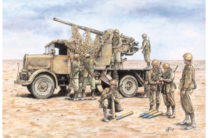 Fast Assembly military 7508 - Autocannon Ro3 with 90/53 AA gun (1:72)