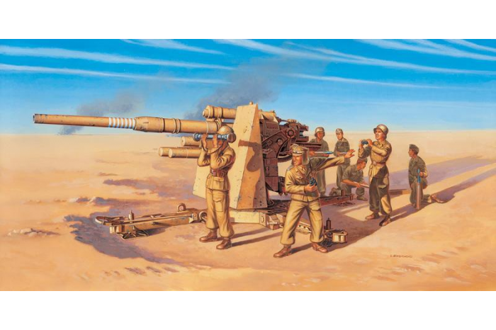 Fast Assembly military 7512 - 8.8 CM FLAK 37 AA GUN with crew (1:72)