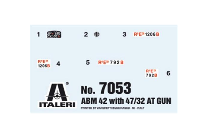 Model Kit military 7053 - ABM 42 with 47/32 AT Gun (1:72)