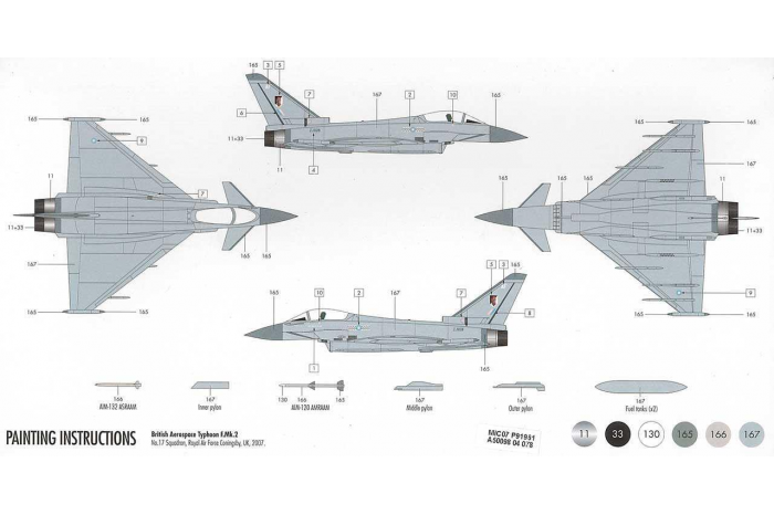 Starter Set letadlo A50098 - Eurofighter Typhoon (1:72)