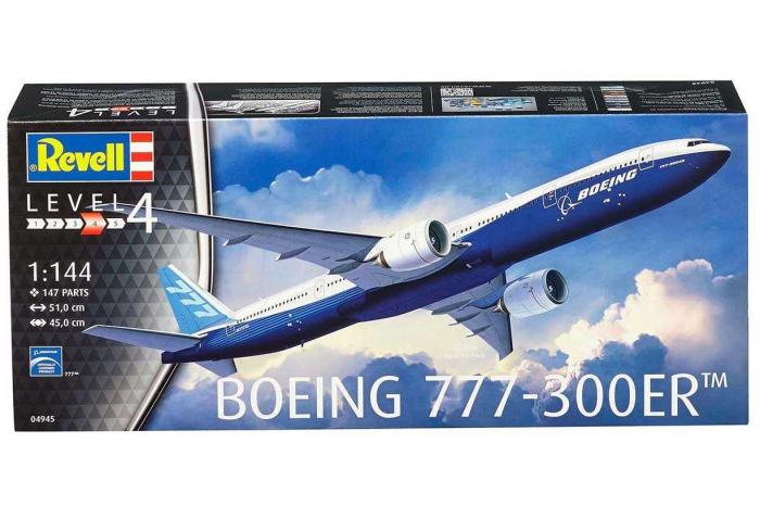Plastic ModelKit letadlo 04945 - Boeing 777 - 300 ER (1:144)