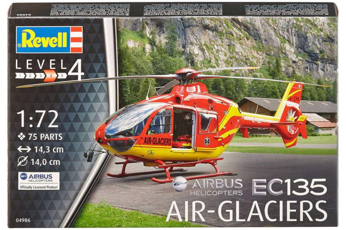 Plastic ModelKit vrtulník 04986 - EC 135 Air Glaciers (1:72)