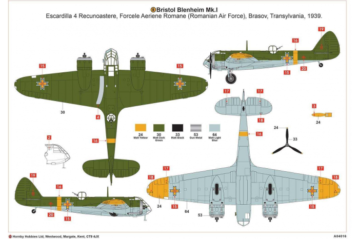 Classic Kit letadlo A04016 - Bristol Blenheim MkI (Bomber) (1:72)