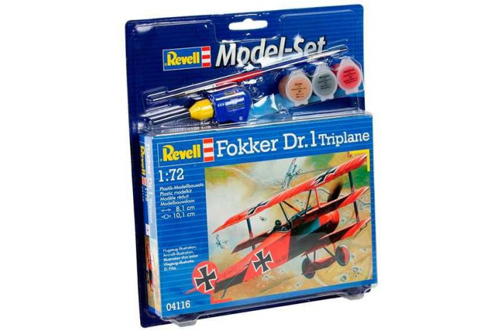 ModelSet letadlo 64116 - FOKKER DR.1Triplane (1:72)
