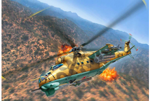 Plastic ModelKit vrtulník 04951 - Mil Mi-24D Hind (1:100)