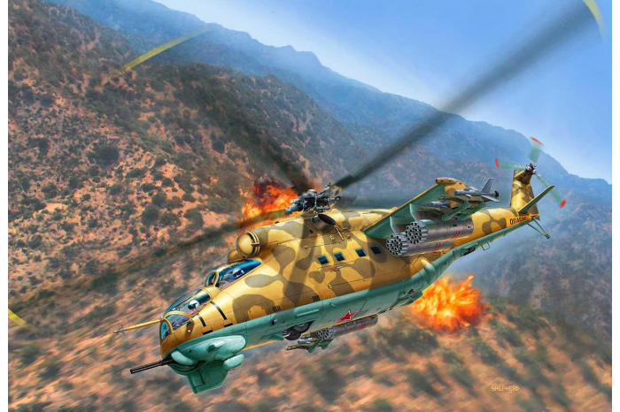 Plastic ModelKit vrtulník 04951 - Mil Mi-24D Hind (1:100)