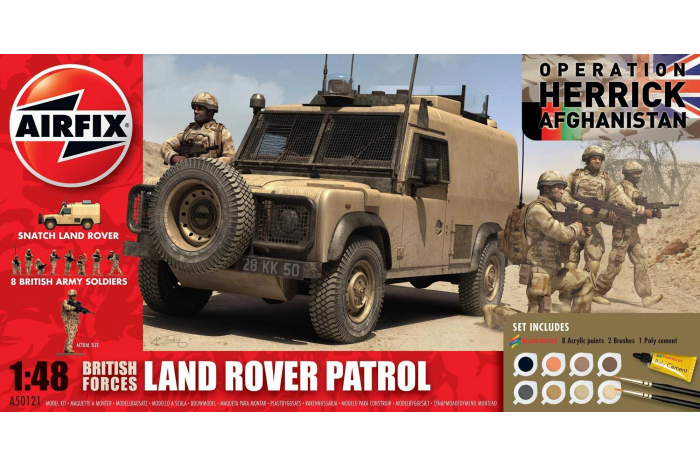 Gift Set military A50121 - British Forces - Land Rover Patrol (1:48)