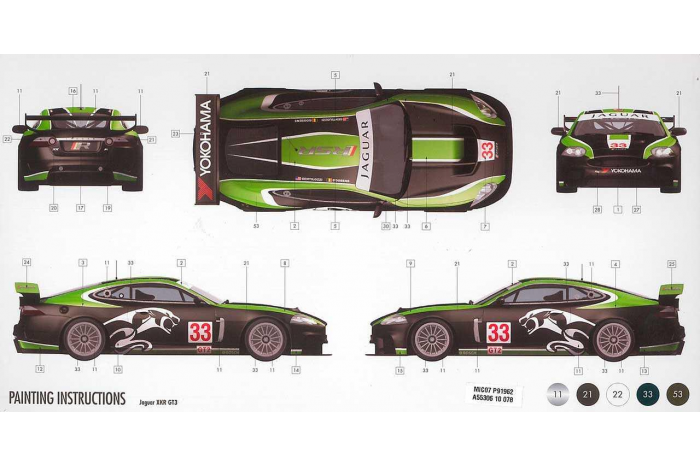 Starter Set auto A55306 - Jaguar XKRGT3 “Fantasy Scheme” (1:32)