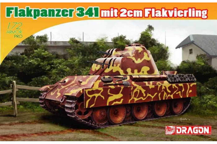 Model Kit tank 7487 - FLAKPANZER 341 mit 2cm FLAKVIERLING (1:72)