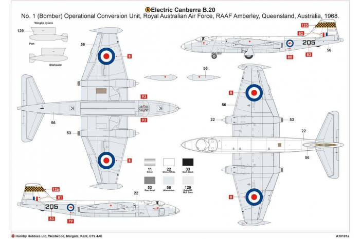 Classic Kit letadlo A10101A - English Electric Canberra B2/B20 (1:48)