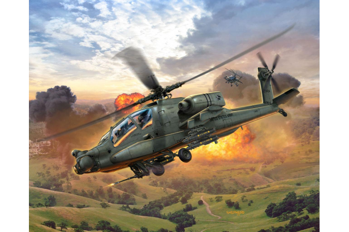 Plastic ModelKit vrtulník 04985 - AH-64A Apache (1:100)